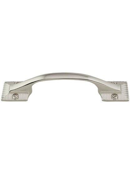 Vintage 1900 Cabinet Pull - 3 inch Center-to-Center in Polished Nickel.
